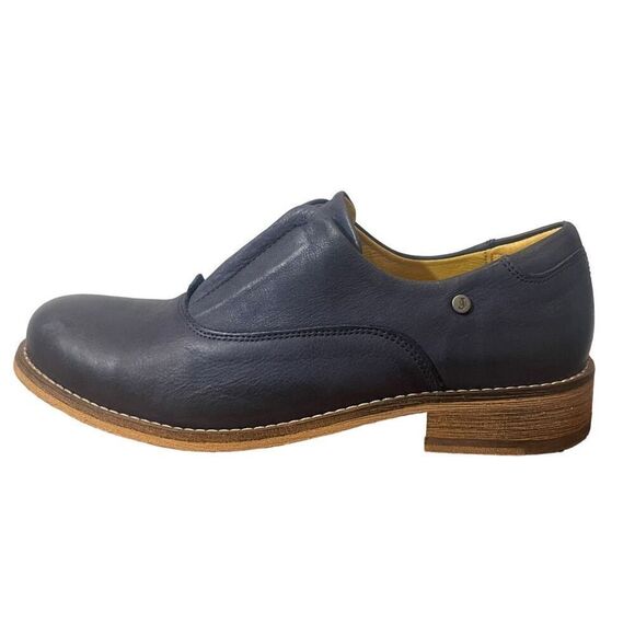 NEW Jafa 206 Navy Blue Academia Oxford Slip On Flats Size 38 - Picture 1 of 7